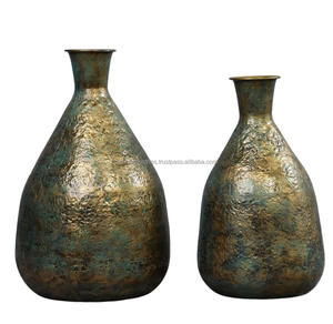 Vase unique fantaisie lot de 2 vase élégant simple uni vase texturé lisse brillant mat finition satinée - Product Image 4