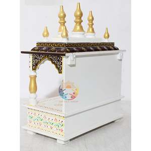 Best Small Wooden Pooja Mandir for <b>Home</b> Decor Elegant <b>Temple</b> for Prayer and Meditation - Product Image 6