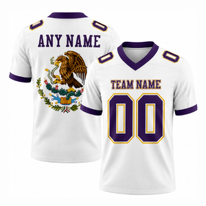 Camiseta de Fútbol Americano Personalizada con Gráfico del Águila de México, Transpirable, Ropa Deportiva para Hombre, Manga Corta, Secado Rápido - Product Image 5