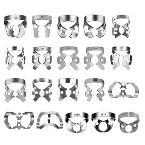 Ergonomic Manual Stainless Steel Dental Rubber Dam Clamps Set CE Certified Class I Endodontic by Dentavex - Product Image 2