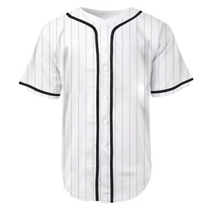 Custom Logo 100% Polyester <b>Mesh</b> Sports Wear Contrasting Colors Wholesale Blank Baseball Wear Unisex Quick Dry Baseball Jersey - Product Image 1