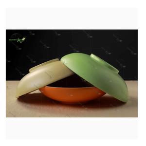 Bol à salade rond en bambou écologique, grands bols de service en bambou tissé pour fruits et légumes, bol à popcorn bio - Product Image 1