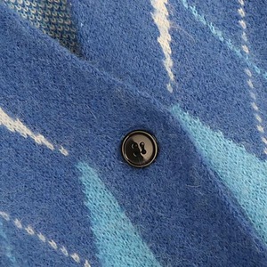 เสื้อไหมพรมลายอาร์ไกล์คุณภาพสูงสำหรับฤดูใบไม้ร่วงและฤดูหนาว คอวี สีสันตัดกัน กระดุมแถวเดียว ผ้าขนแพะโมแฮร์ ยับยาก ระบายอากาศได้ดี สำหรับผู้หญิง - Product Image 4