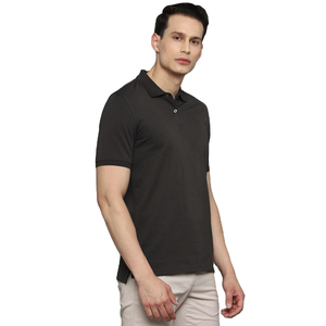 Polo court pour homme en jersey 100% coton, tricoté, couleur unie personnalisée, séchage rapide, respirant, écologique, décontracté, taille plus - Product Image 2