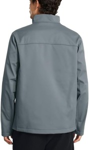 Wholesale High Quality Men's Bonded Woolen Softshell <b>Jacket</b> Stand Collar Zipper Closure <b>Waterproof</b> Windproof Breathable - Product Image 4
