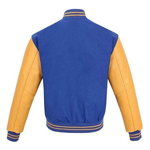 Veste de baseball bomber varsity personnalisée avec logo OEM, haute qualité, pour hommes, style universitaire. - Product Image 3