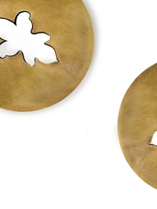 Fleur Royale Brass <b>Coaster</b> Set Handcrafted Premium Round <b>Drink</b> <b>Coasters</b> Heat Resistant Table Protector Elegant Home Gift - Product Image 5