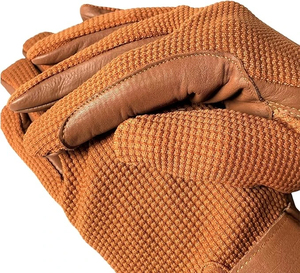 Gants d'équitation en cuir pleine fleur personnalisés de haute qualité avec fermeture auto-agrippante, protection hivernale et poignées antidérapantes - Product Image 5