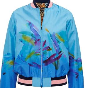 Chaqueta informal de mujer de moda de calle alta de béisbol Letterman satén Varsity personalizado impreso directamente de fábrica precio barato - Product Image 1