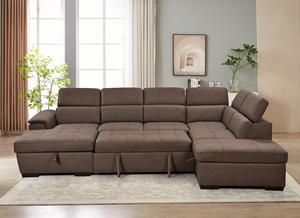 <span class=keywords><strong>Sofá</strong></span> <span class=keywords><strong>Cama</strong></span> Convertible Impermeable de Tela de Microfibra con Almacenamiento, <span class=keywords><strong>Sofá</strong></span> Seccional en Forma de L, <span class=keywords><strong>Sofá</strong></span> <span class=keywords><strong>Cama</strong></span> Plegable para Espacios Pequeños - Product Image 3