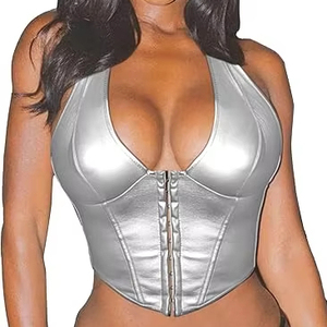 Top de Cuero para Mujer, Fabricante, Personalización de Marca, Ropa sin Mangas, Venta al Por Mayor - Product Image 1