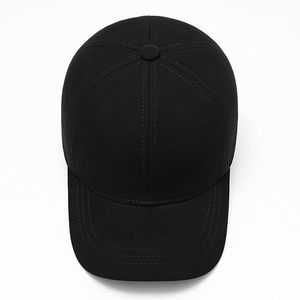 Gorra de Béisbol MSL Negra de Gamuza, 6 Paneles, Ajustada, Unisex, Casual, Color Sólido, Talla Adulto 58-60CM - Product Image 2