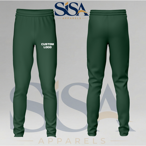 Pantalon de survêtement vert foncé sur mesure, coupe classique, en coton molletonné, fabrication de vêtements sportifs au Pakistan - Product Image 1