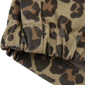 Men's Leopard Print <b>Racer</b> <b>Jacket</b> Stand Collar Zipper Closure Casual Windproof Polyester Autumn Wear Regular Fit - Product Image 6
