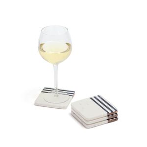 Luxury Stripe Resin <b>Square</b> Eco-Friendly Drink Coasters - Product Image 3
