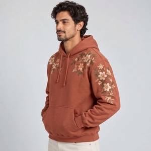 Sweat à capuche brodé pour homme, 100% coton molletonné, séchage rapide et respirant, personnalisable, vêtements décontractés - Product Image 2