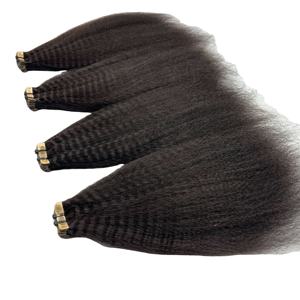 Extensions de cheveux naturels CDYHAIRVN à bandes adhésives, boucles Jerry, boucles crépues, lisses, ondulées, aspect naturel, double épaisseur, haute qualité, directement de l'usine - Product Image 1