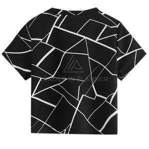 T-shirts crop top rayés de qualité supérieure à manches courtes amples et respirants pour femme – Collection été 2026 - Product Image 3