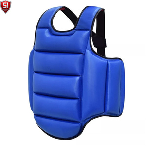 Protector de Pecho para Boxeo de PU, Chaleco Protector Unisex para Entrenamiento de Artes Marciales, Duradero y Transpirable - Product Image 3