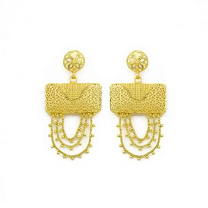 Joyería de Moda al por Mayor, Collares de Novia Árabes Chapados en Oro de 14K, 18K y 24K, Estilo Dubái, Juego de Joyería de Boda de Varias Capas - Product Image 6