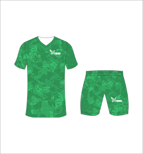 Conjunto de Camiseta de Fútbol de Camuflaje Verde para Hombre FEROCIOUS, Cuello en V, Manga Corta, Malla Transpirable, Uniforme de Fútbol para Adultos, Todas las Temporadas - Product Image 2