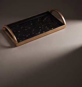 Plateau de service rectangulaire en émail, motif constellations, en métal, pour table basse, hôtel, restaurant, ensemble de salle à manger - Vente en gros - Product Image 2