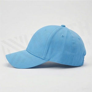 <b>Light</b> Blue 6-Panel Baseball Cap Unisex Cotton Fitted Casual <b>Hat</b> Solid Color Adult Size 58-60CM - Product Image 3