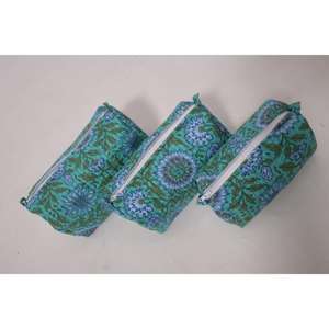 Bolsa de Maquillaje con Estampado Floral de Algodón, Bolsa de Cosméticos Floral, Organizador de Maquillaje con Cierre, Regalo para Mujer - Product Image 6