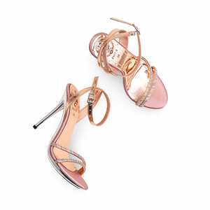 รองเท้าแตะเจ้าสาวสีพีชส้นแฟนซี FN6018 - Product Image 1