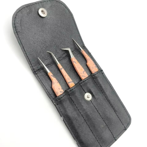 Juego de Pinzas Personalizadas con Recubrimiento en Polvo para Extensiones de Pestañas, Agarre de Diamante, Puntas Afiladas, Acero Inoxidable de Alta Calidad, Antiestático, 11 cm - Product Image 2