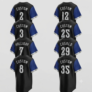 Custom Baseball Jersey Personalized Team Shirt <b>Athletic</b> Sportswear Sublimated Full Button Uniform Unisex Adults Softball - Product Image 1