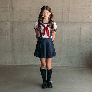 Auténtico Conjunto de Uniforme Escolar Japonés, Disfraz de Cosplay de Estudiante Japonesa, Traje de Marinera para Niña - Product Image 2