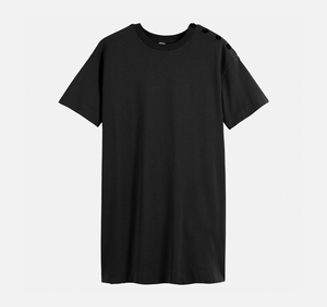 Vestido Camiseta Casual Holgado de Verano para Mujer, Manga Corta, Transpirable, Ligero, de Alta Calidad, con Botones en los Hombros, 2026 - Product Image 2