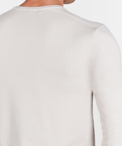Custom <b>Men's</b> <b>Collarless</b> High Street Summer Long Sleeve Boxy T-<b>Shirt</b> 100% Cotton Jersey Anti-Pilling Knitted Eco-Friendly Quick - Product Image 5