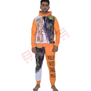 Venta caliente Hombres Jogging Traje Chándal para hombres Poliéster/Algodón Sublimación León Impresión con texto Chándales para hombres - Product Image 2