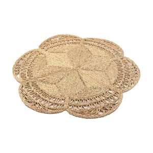 Handcrafted Natural Seagrass Rug Woven Floor Mat Rustic Eco Friendly Home Decoration Wholesale Made In Vietnam - Product Image 1