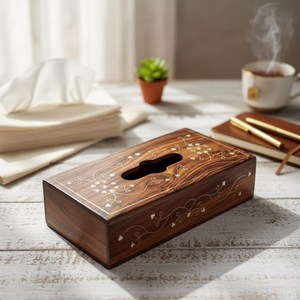 Elegant Wooden Tissue Holder for Bathroom and Bedroom - Product Image 4