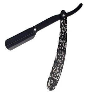 Rasoir de barbier pliant en acier inoxydable de style turc, bleu, à lame droite, outil d'épilation à lame unique - Product Image 5