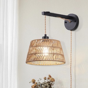 A.M.I WS.84 Minimalist Black Sandalwood Metal Wall <b>Sconce</b> Square Shape Vertical White Shade Modern <b>Lighting</b> Fixture - Product Image 2