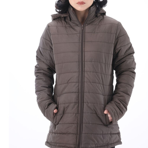 Wholesale Customized Style Best Price Women Puffer Jacket Full <b>Zipper</b> Printed Logo Women Puffer Jackets For Adults - Product Image 5
