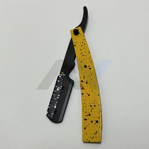 Rasoir à lame pivotante Mamaz Yara, lancement récent, fabrication directe usine, OEM, en acier inoxydable avec revêtement papier, lame droite remplaçable - Product Image 1