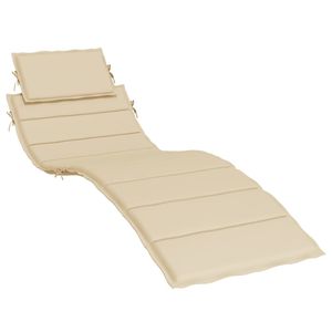 Coussin de chaise longue beige 73.2 "x 22.8" x 1.2" - Product Image 2