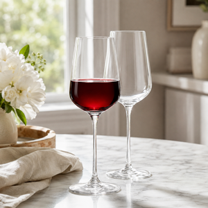 Copas de Vino de Borosilicato Hechas a Mano de 250 ml, Libres de Plomo, Transparentes, con Tallo, para Vino Tinto y Blanco, Reutilizables, Venta al Por Mayor - Product Image 5