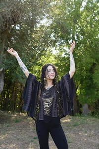 Poncho Tribal con Flecos, Camisa Tejida Estilo Boho Hippie para Festivales, Atuendos de Hada, Ligero, Cómodo, Tallas Grandes - Product Image 3