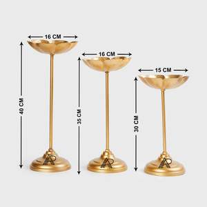 Soporte Taj de Latón Duradero para Decoración de Puja y Hogar, Ideal para Uso Interior en Diwali, Juego de Portavelas y Urli, Más Vendido - Product Image 5