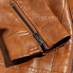 Custom Design Breathable Sale Men Leather Jacket Light <b>Weight</b> Men Leather Jacket Plus Size Leather Casual Jacket - Product Image 6