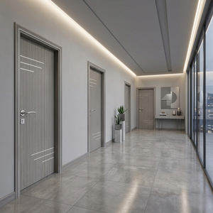 Eco Friendly Material WPC Door Wood Plastic Composite Interior Entrance RoomDoor Waterproof Sound Proof for Bathroom Toilet - Product Image 5