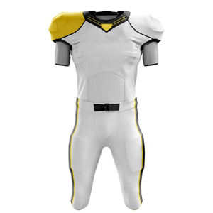 Uniforme de football américain, tissu léger et respirant, respectueux de l'environnement, design personnalisable, logo pour les matchs réguliers, uniforme de football - Product Image 1