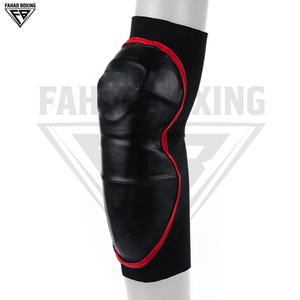 Manchons de protection pour genoux noirs et rouges à fort impact avec rembourrage renforcé pour équipement sportif, boxe, MMA, et manchons de protection pour coudes - Product Image 5