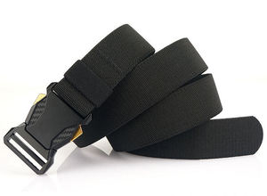 Tactical Heavy Duty <b>Elastic</b> <b>Belt</b> with Quick Release Magnetic Zinc Alloy Buckle and Carbon Fiber Pattern for Men Outdoor Use - Product Image 5